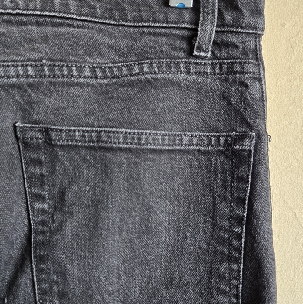 Reformation Liza High Straight Cropped Jeans Size 29 Faded Black Wash - Picture 4 of 10